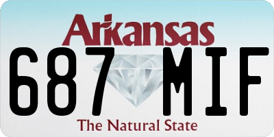 AR license plate 687MIF