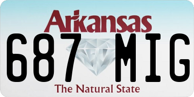 AR license plate 687MIG