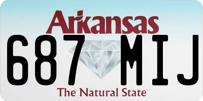 AR license plate 687MIJ