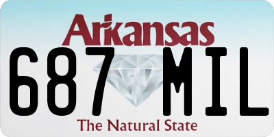 AR license plate 687MIL