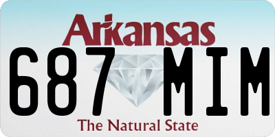 AR license plate 687MIM