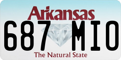 AR license plate 687MIO