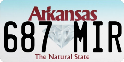 AR license plate 687MIR