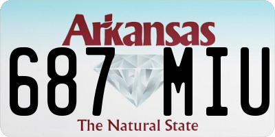 AR license plate 687MIU