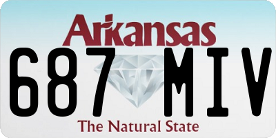 AR license plate 687MIV