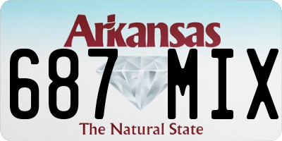 AR license plate 687MIX