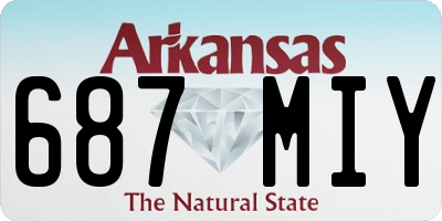 AR license plate 687MIY
