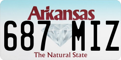 AR license plate 687MIZ