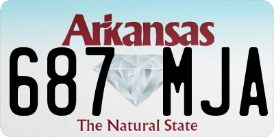 AR license plate 687MJA