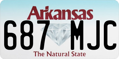AR license plate 687MJC