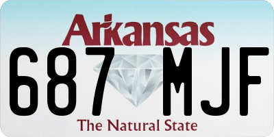 AR license plate 687MJF
