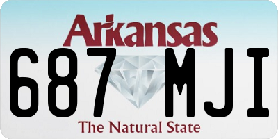 AR license plate 687MJI
