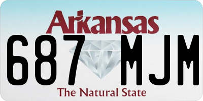 AR license plate 687MJM