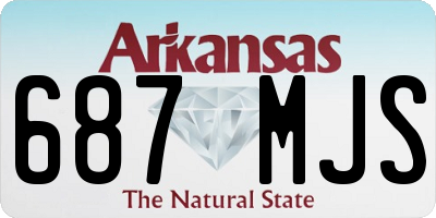 AR license plate 687MJS