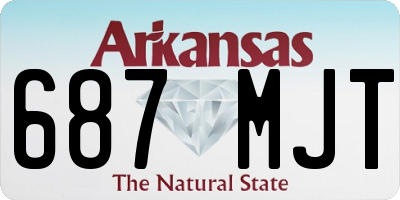 AR license plate 687MJT