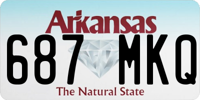 AR license plate 687MKQ