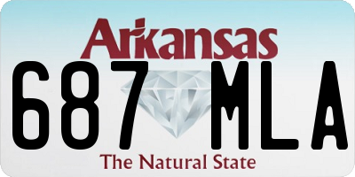 AR license plate 687MLA