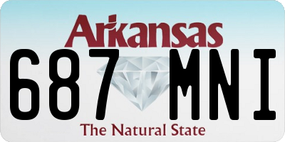 AR license plate 687MNI
