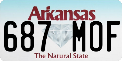 AR license plate 687MOF