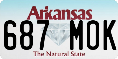 AR license plate 687MOK