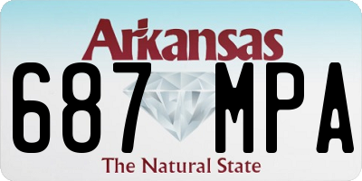 AR license plate 687MPA