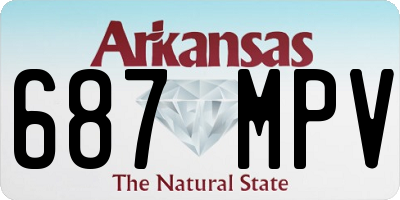 AR license plate 687MPV