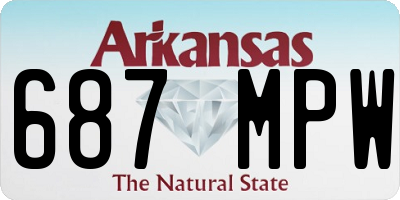 AR license plate 687MPW