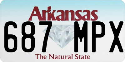 AR license plate 687MPX
