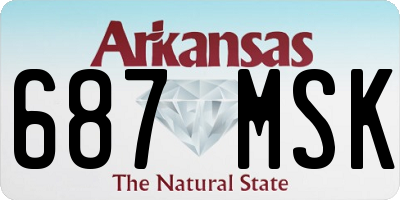 AR license plate 687MSK