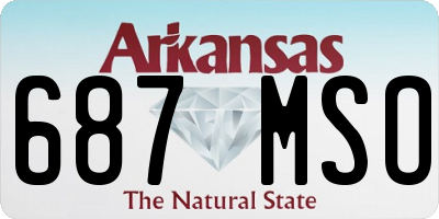 AR license plate 687MSO