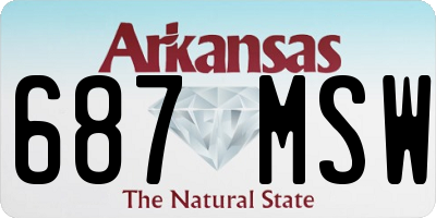 AR license plate 687MSW