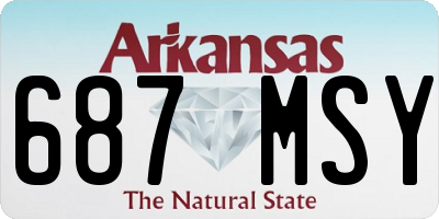 AR license plate 687MSY