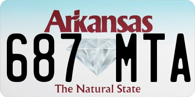 AR license plate 687MTA