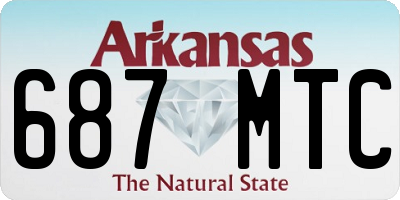 AR license plate 687MTC