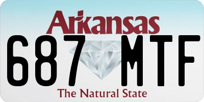 AR license plate 687MTF