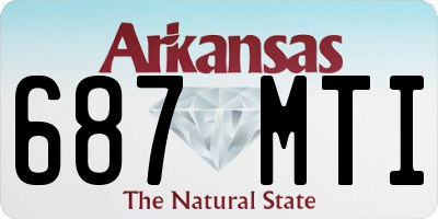 AR license plate 687MTI