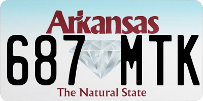 AR license plate 687MTK