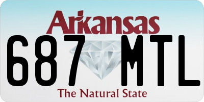 AR license plate 687MTL