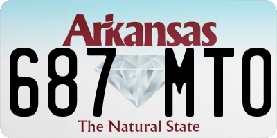 AR license plate 687MTO