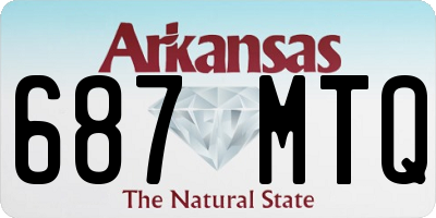 AR license plate 687MTQ