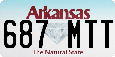 AR license plate 687MTT