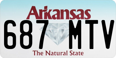 AR license plate 687MTV