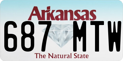 AR license plate 687MTW