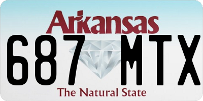 AR license plate 687MTX