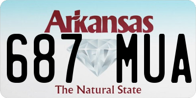 AR license plate 687MUA