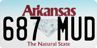 AR license plate 687MUD