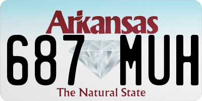 AR license plate 687MUH