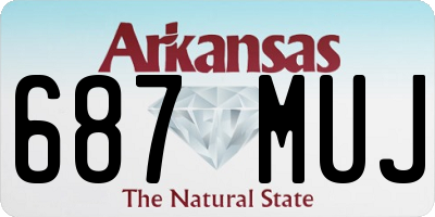 AR license plate 687MUJ