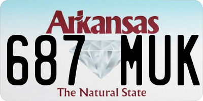 AR license plate 687MUK