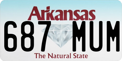 AR license plate 687MUM